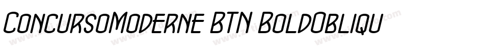 ConcursoModerne BTN BoldOblique字体转换